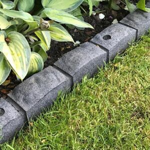Primrose Roman Stone Effect Recycled Rubber Garden Edging Brick Design in Grey Size: 3 Pack Grey 3 Pack Primrose Roman Stone Effect Recycled Rubber Garden Edging Brick Design in Grey Size: 3 Pack Grey 3 Pack