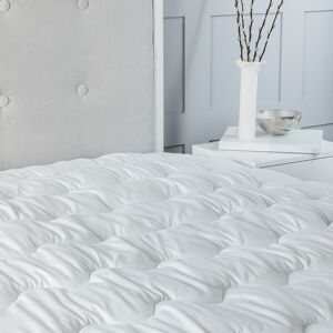 Snug City Dual Layer Mattress Topper Air Flow Hypo Allergenic Soft Touch Bedding in White Size: King White King Snug City Dual Layer Mattress Topper Air Flow Hypo Allergenic Soft Touch Bedding in White Size: King White King