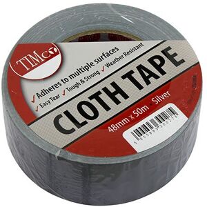 Timco - Cloth Tape - Silver (Size 50m x 48mm - 1 Each) Silver Timco - Cloth Tape - Silver (Size 50m x 48mm - 1 Each) Silver