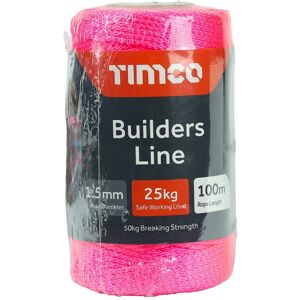 Timco Builders Line - Pink - Tube (Size 1.5mm x 100m - 1 Each) Size: 1000mm x 1000mm Pink 1000mm x 1000mm Timco Builders Line - Pink - Tube (Size 1.5mm x 100m - 1 Each) Size: 1000mm x 1000mm Pink 1000mm x 1000mm