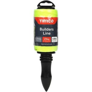 Timco Builders Line - Yellow - Winder (Size 1.5mm x 100m - 1 Each) Size: 1000mm x 1000mm Yellow 1000mm x 1000mm Timco Builders Line - Yellow - Winder (Size 1.5mm x 100m - 1 Each) Size: 1000mm x 1000mm Yellow 1000mm x 1000mm