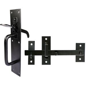 Timco Suffolk Latch - Medium Duty - Black (Size 205 x 45mm - 1 Each) Black Timco Suffolk Latch - Medium Duty - Black (Size 205 x 45mm - 1 Each) Black
