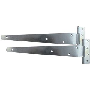 Timco Pair of Medium Tee Hinges - Zinc (Size 16" - 1 Each) in Silver Silver Timco Pair of Medium Tee Hinges - Zinc (Size 16" - 1 Each) in Silver Silver