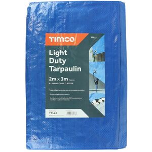 Timco Tarpaulin - Light Duty (Size 2 x 3m - 1 Each) in Blue Blue Timco Tarpaulin - Light Duty (Size 2 x 3m - 1 Each) in Blue Blue