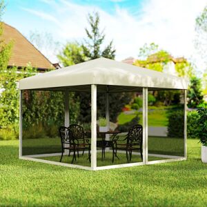 Outsunny 2.97 x 2.97m Gazebo Canopy Pop Up Tent Mesh Screen Garden Shade Mesh tan - Gazebo Outsunny 2.97 x 2.97m Gazebo Canopy Pop Up Tent Mesh Screen Garden Shade Mesh tan - Gazebo