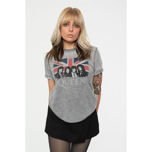 Queen Vintage Union Jack Burnout T-Shirt in Grey Size: 2XL Grey 2XL Queen Vintage Union Jack Burnout T-Shirt in Grey Size: 2XL Grey 2XL