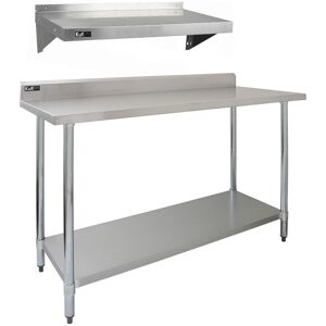 Kukoo Stainless Steel Catering Bench & Wall Shelves - Commercial Kitchen Setup Kukoo Stainless Steel Catering Bench & Wall Shelves - Commercial Kitchen Setup