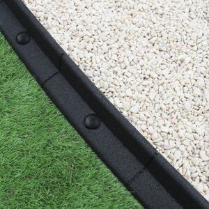 MonsterShop Flexible Lawn Edging - 1.2m Rubber Border for Gardens MonsterShop Flexible Lawn Edging - 1.2m Rubber Border for Gardens
