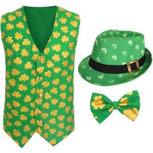 I Love Fancy Dress Irish Waistcoat & Bow Tie & Irish Trilby Hat in Green Size: XL Green XL I Love Fancy Dress Irish Waistcoat & Bow Tie & Irish Trilby Hat in Green Size: XL Green XL