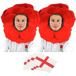 I Love Fancy Dress English Rose Hat & Temporary Tattoo in Red Size: 1 Pack Red 1 Pack I Love Fancy Dress English Rose Hat & Temporary Tattoo in Red Size: 1 Pack Red 1 Pack