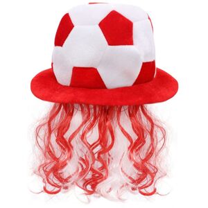 I Love Fancy Dress England Football Hat with Hair in Red Size: 6 Pack Red 6 Pack I Love Fancy Dress England Football Hat with Hair in Red Size: 6 Pack Red 6 Pack