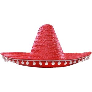 I Love Fancy Dress Red Mexican Sombrero with Pom Pom Edging Size: 12 Pack Red 12 Pack I Love Fancy Dress Red Mexican Sombrero with Pom Pom Edging Size: 12 Pack Red 12 Pack