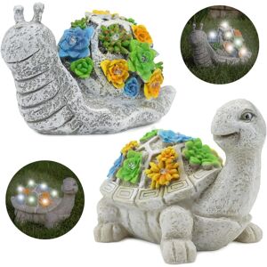 ILFD Group Ltd Solar Tortoise & Snail Garden Ornaments in Grey Size: 1 Pack Grey 1 Pack ILFD Group Ltd Solar Tortoise & Snail Garden Ornaments in Grey Size: 1 Pack Grey 1 Pack