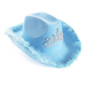 I Love Fancy Dress Women's Tiara Cowgirl Hat with Marabou Trim - Blue Size: 1 Pack Blue 1 Pack I Love Fancy Dress Women's Tiara Cowgirl Hat with Marabou Trim - Blue Size: 1 Pack Blue 1 Pack