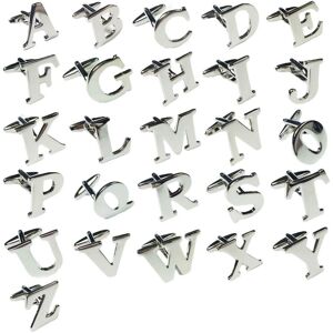 Charles William Men's English Alphabet Initial Cufflinks Mix & Match Letters in Silver Size: Medium Silver M Charles William Men's English Alphabet Initial Cufflinks Mix & Match Letters in Silver Size: Medium Silver M