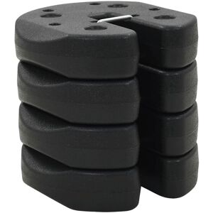 Home Source Gazebo Anchor Weight Set of 4 Black Rounded PE Material Waterproof Black Home Source Gazebo Anchor Weight Set of 4 Black Rounded PE Material Waterproof Black