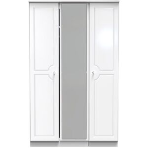 Ready Assembled 2 U Windsor Triple Mirror Wardrobe (Ready Assembled) in White White Ready Assembled 2 U Windsor Triple Mirror Wardrobe (Ready Assembled) in White White