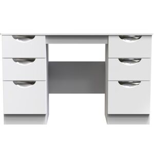 Ready Assembled 2 U Holborn Double Pedestal Desk (Ready Assembled) in White Size: Large White Large Ready Assembled 2 U Holborn Double Pedestal Desk (Ready Assembled) in White Size: Large White Large