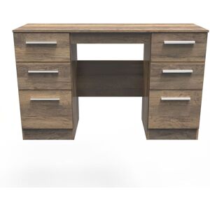 Ready Assembled 2 U Trent Double Pedestal Desk (Ready Assembled) in Dark Brown Dark Brown Ready Assembled 2 U Trent Double Pedestal Desk (Ready Assembled) in Dark Brown Dark Brown