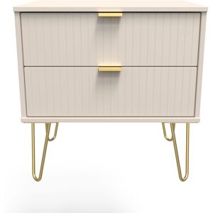 Ready Assembled 2 U Bexley 2 Drawer Side Table (Ready Assembled) in Taupe Taupe Ready Assembled 2 U Bexley 2 Drawer Side Table (Ready Assembled) in Taupe Taupe