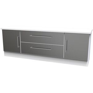 Ready Assembled 2 U Gloucester 2 Door 2 Drawer Superwide TV Unit (Ready Assembled) in Black Black Ready Assembled 2 U Gloucester 2 Door 2 Drawer Superwide TV Unit (Ready Assembled) in Black Black