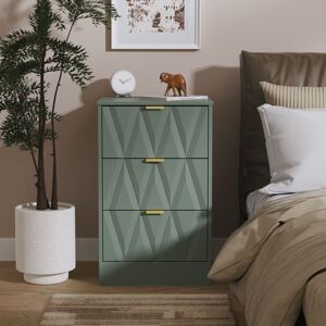 Ready Assembled 2 U Washington 3 Drawer Bedside (Ready Assembled) in Pale Green Size: Small Pale Green Small Ready Assembled 2 U Washington 3 Drawer Bedside (Ready Assembled) in Pale Green Size: Small Pale Green Small