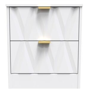 Ready Assembled 2 U Washington 2 Drawer Bedside (Ready Assembled) in White Size: Small White Small Ready Assembled 2 U Washington 2 Drawer Bedside (Ready Assembled) in White Size: Small White Small