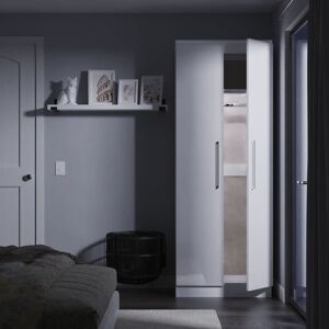 Ready Assembled 2 U Lyon Tall Plain Double Wardrobe (Ready Assembled) in White Size: Large White Large Ready Assembled 2 U Lyon Tall Plain Double Wardrobe (Ready Assembled) in White Size: Large White Large
