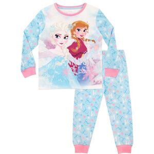 Disney Girl's Frozen Elsa & Anna Pyjamas in Blue Size: 6-7 Years Blue 6-7 Years Disney Girl's Frozen Elsa & Anna Pyjamas in Blue Size: 6-7 Years Blue 6-7 Years