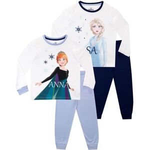 Disney Girl's Frozen Elsa & Anna 2 Pack Pyjamas in White Size: 18-24 m White 18-24 m Disney Girl's Frozen Elsa & Anna 2 Pack Pyjamas in White Size: 18-24 m White 18-24 m