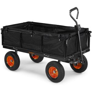 VonHaus 600kg Weight Capacity Heavy Duty Garden Cart in Black Black VonHaus 600kg Weight Capacity Heavy Duty Garden Cart in Black Black