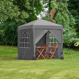 VonHaus 2m Grey Heavy Duty Pop Up Gazebo with Sides for Garden Grey VonHaus 2m Grey Heavy Duty Pop Up Gazebo with Sides for Garden Grey