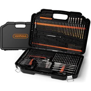 VonHaus 246 Piece Screwdriver Bit & Drill Bit Set in Black Black VonHaus 246 Piece Screwdriver Bit & Drill Bit Set in Black Black