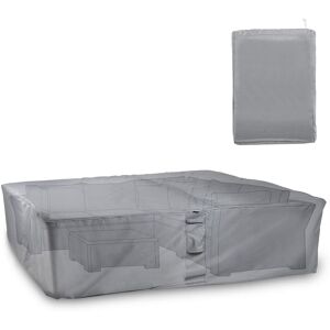 VonHaus Waterproof Garden Furniture Set Cover in Grey Grey VonHaus Waterproof Garden Furniture Set Cover in Grey Grey
