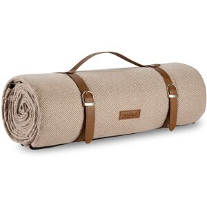 VonShef 8 Person Waterproof Picnic Blanket in Beige Size: Large Beige Large VonShef 8 Person Waterproof Picnic Blanket in Beige Size: Large Beige Large