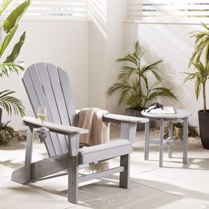 VonHaus Waterproof HDPE Garden Adirondack Chair with Cup Holder in Grey Size: 1 Pack Grey 1 Pack VonHaus Waterproof HDPE Garden Adirondack Chair with Cup Holder in Grey Size: 1 Pack Grey 1 Pack