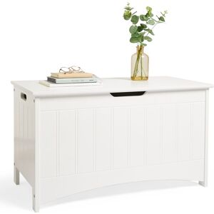 VonHaus Shaker Style with Hinged Lid Storage Chest in White White VonHaus Shaker Style with Hinged Lid Storage Chest in White White