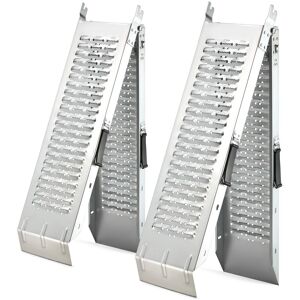 VonHaus Heavy Duty 400kg Max Loading 160x22cm Folding Loading Ramps in Grey Size: 160x22 cm Grey 160x22 cm VonHaus Heavy Duty 400kg Max Loading 160x22cm Folding Loading Ramps in Grey Size: 160x22 cm Grey 160x22 cm