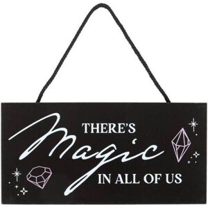 KDMD There's Magic in All of Us Witchy Hanging Sign in Black Black KDMD There's Magic in All of Us Witchy Hanging Sign in Black Black