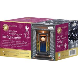 Shatchi 200LEDs Multifunction Timer String Fairy Lights 20M Indoor/Outdoor Decorations in White White Shatchi 200LEDs Multifunction Timer String Fairy Lights 20M Indoor/Outdoor Decorations in White White