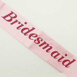 Shatchi Women's 6pcs Bridesmaid Sash Pink Hen Party Night Out Wedding Bridal Shower Fancy Dress Accessory Pink Shatchi Women's 6pcs Bridesmaid Sash Pink Hen Party Night Out Wedding Bridal Shower Fancy Dress Accessory Pink