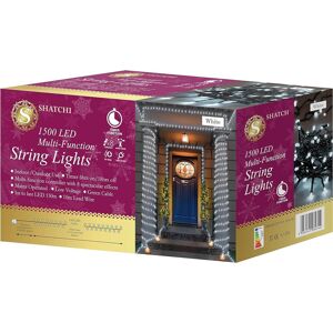 Shatchi 1500LEDs Multifunction Timer String Fairy Lights 150M Indoor/Outdoor Decorations in White White Shatchi 1500LEDs Multifunction Timer String Fairy Lights 150M Indoor/Outdoor Decorations in White White