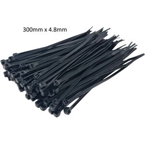 Shatchi 200 Pcs Black Nylon Cable Ties - 100mm, 200mm, 300mm Sizes Size: 4.6m Black 4.6m Shatchi 200 Pcs Black Nylon Cable Ties - 100mm, 200mm, 300mm Sizes Size: 4.6m Black 4.6m