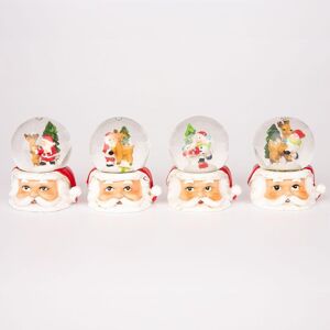 Shatchi Christmas Mini Snowglobe Water Ball Snow Dome Features Santa, Reindeer, Snowman Scene Resin Santa Face Base Table Decorations in Red Red Shatchi Christmas Mini Snowglobe Water Ball Snow Dome Features Santa, Reindeer, Snowman Scene Resin Santa Face Base Table Decorations in Red Red
