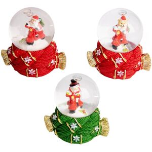 Shatchi Christmas Mini Snowglobe Water Ball Snow Dome Features Santa, Reindeer, Snowman Scene Resin Scarf Design Base Decorations in Red Red Shatchi Christmas Mini Snowglobe Water Ball Snow Dome Features Santa, Reindeer, Snowman Scene Resin Scarf Design Base Decorations in Red Red