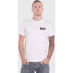 The Beatles Classic Drop T Band Logo T-Shirt in White Size: Small White S The Beatles Classic Drop T Band Logo T-Shirt in White Size: Small White S