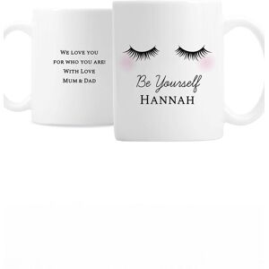 Personalised Memento Company Women's Personalised Eyelashes Mug in White White Personalised Memento Company Women's Personalised Eyelashes Mug in White White