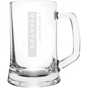 Personalised Memento Company Men's Personalised Free Text Pint Stern Tankard in Clear Clear Personalised Memento Company Men's Personalised Free Text Pint Stern Tankard in Clear Clear