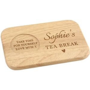 Personalised Memento Company Personalised Heart Design Wooden Coaster Tray in Light Brown Light Brown Personalised Memento Company Personalised Heart Design Wooden Coaster Tray in Light Brown Light Brown