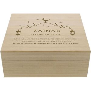 Personalised Memento Company Personalised Eid & Ramadan Large Wooden Keepsake Box in Light Brown Light Brown Personalised Memento Company Personalised Eid & Ramadan Large Wooden Keepsake Box in Light Brown Light Brown
